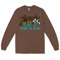 Chestnut Christmas With Tribe Long Sleeve Tee - CowhideDigitalArt