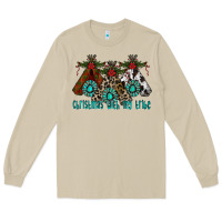Mushroom Christmas With Tribe Long Sleeve Tee - CowhideDigitalArt