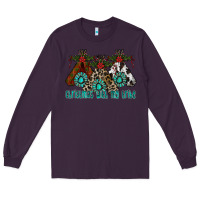 Plum Christmas With Tribe Long Sleeve Tee - CowhideDigitalArt