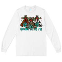 White Christmas With Tribe Long Sleeve Tee - CowhideDigitalArt