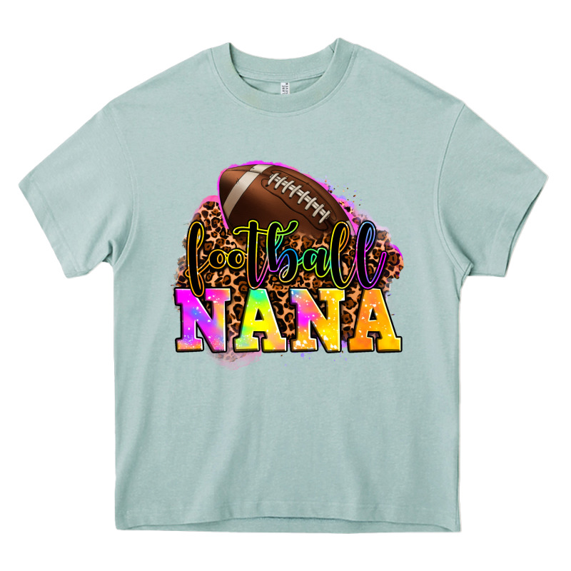 Football Nana Heavy Core Tee by OliviaCreatesArt | Teevron