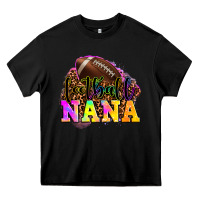 Black football nana Heavy Core Tee - OliviaCreatesArt