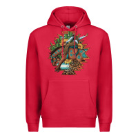 Cardinal bucking bronco aztec shape background Premium Hoodie - Artiststas