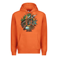 Carrot bucking bronco aztec shape background Premium Hoodie - Artiststas