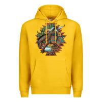 Lemon bucking bronco aztec shape background Premium Hoodie - Artiststas
