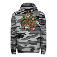 Slate Camo bucking bronco aztec shape background Premium Hoodie - Artiststas