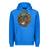 True Royal bucking bronco aztec shape background Premium Hoodie - Artiststas