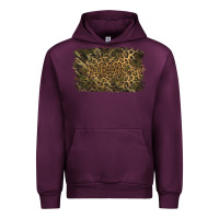 Mauve Wine Camouflage Leopard Background Urban Hoodie - Jasminsmagicworld