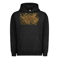 Pigment Black Camouflage Leopard Background Urban Hoodie - Jasminsmagicworld