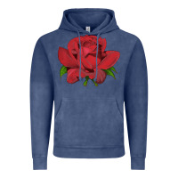 Vintage Denim Oklahoma Rose Illustrations Vintage Hoodie - LillyAllenDesigns