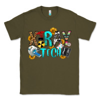 Army Green x ray tech Classic Tee - OliviaCreatesArt