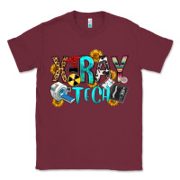 Burgundy x ray tech Classic Tee - OliviaCreatesArt