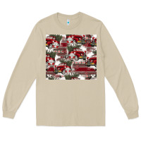 Mushroom vintage christmas car pattern Long Sleeve Tee - CowhideDigitalArt
