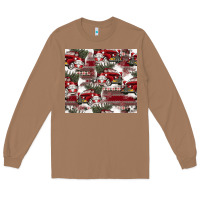 Toasted Coconut vintage christmas car pattern Long Sleeve Tee - CowhideDigitalArt