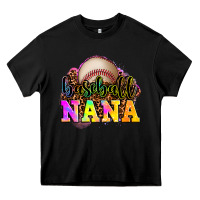 Black baseball nana Heavy Core Tee - OliviaCreatesArt