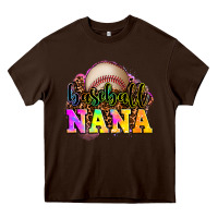 Chocolate Brown baseball nana Heavy Core Tee - OliviaCreatesArt