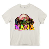 Cream baseball nana Heavy Core Tee - OliviaCreatesArt
