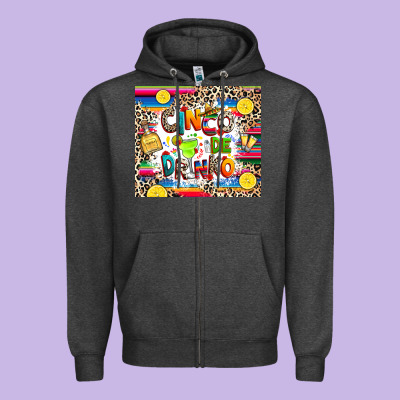 Cinco De Drinko Zipper Hoodie Designed By Ranaportraitstore