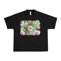 Black Pink Roses Background Urban Heavy Tee - LillyAllenDesigns