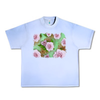 Grape Ice Pink Roses Background Urban Heavy Tee - LillyAllenDesigns