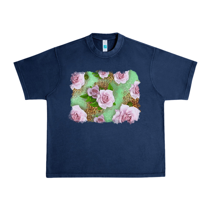 Pink Roses Background Urban Heavy Tee by LillyAllenDesigns | Teevron