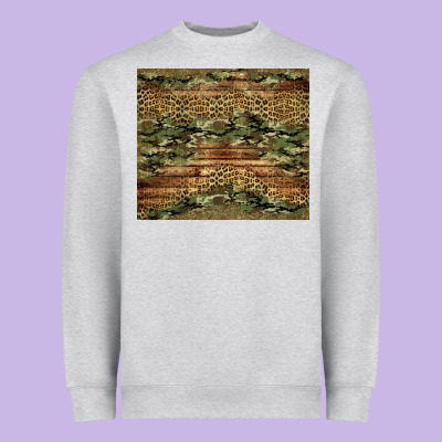 Camo Leopard And Glitter Tumbler Heavyweight Sweatshirt Designed By Jasminsmagicworld