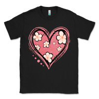 Black floral pink glitter heart Classic Tee - Jasminsmagicworld