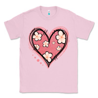 Bubblegum Pink floral pink glitter heart Classic Tee - Jasminsmagicworld