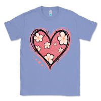 Colony Blue floral pink glitter heart Classic Tee - Jasminsmagicworld