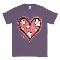 Lavender floral pink glitter heart Classic Tee - Jasminsmagicworld