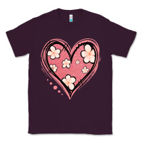 Plum floral pink glitter heart Classic Tee - Jasminsmagicworld