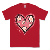 Red floral pink glitter heart Classic Tee - Jasminsmagicworld