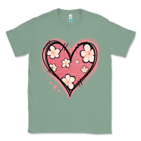 Sage floral pink glitter heart Classic Tee - Jasminsmagicworld