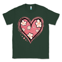 Sports Green floral pink glitter heart Classic Tee - Jasminsmagicworld