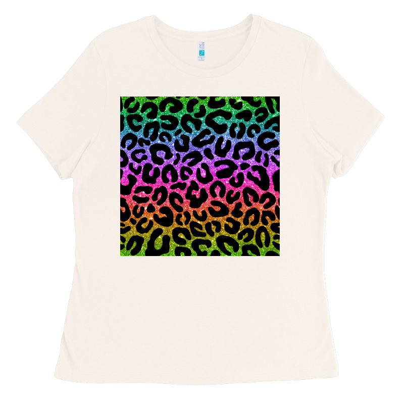 Leopard Glitter Seamless Pattern Ladies Tee by BundleAndBundleShop | Teevron