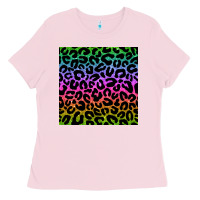Bubblegum Pink leopard glitter seamless pattern Ladies Tee - BundleAndBundleShop