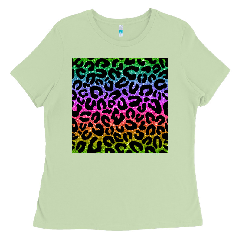 Leopard Glitter Seamless Pattern Ladies Tee by BundleAndBundleShop | Teevron