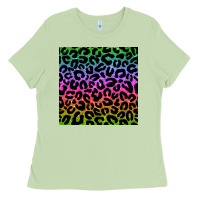 Matcha leopard glitter seamless pattern Ladies Tee - BundleAndBundleShop