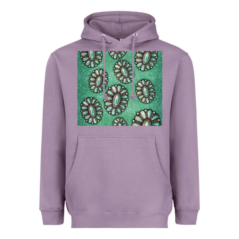 Turquoise Gemstone Glitter Heavyweight Hoodie by Jasminsmagicworld | Teevron