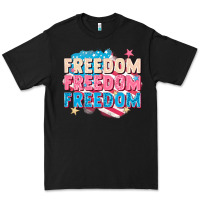 Black Freedom freedom freedom Premium Tee - FaDigitalArtStudio