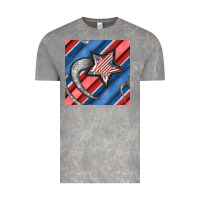 Cloud Rock stripes & stars seamless pattern Vintage Tee - BundleAndBundleShop