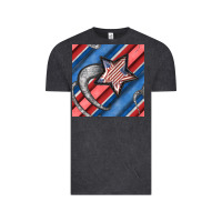 Vintage Black stripes & stars seamless pattern Vintage Tee - BundleAndBundleShop