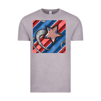 Vintage Zinc stripes & stars seamless pattern Vintage Tee - BundleAndBundleShop