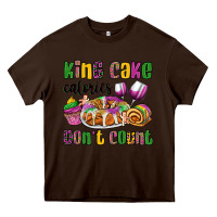 Chocolate Brown king cake calories don't count mardi gras Heavy Core Tee - OliviaCreatesArt