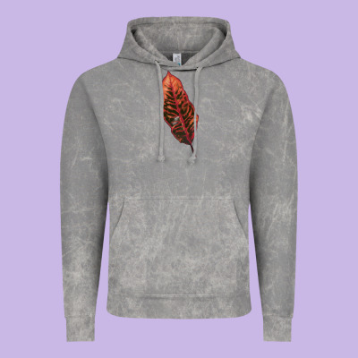 Croton Leaf Vintage Hoodie Designed By Lillyallendesigns