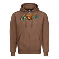 Chestnut tennessee map long haired cow Zipper Hoodie - Jasminsmagicworld