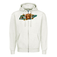 Oatmeal Heather tennessee map long haired cow Zipper Hoodie - Jasminsmagicworld