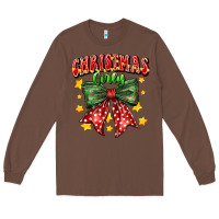 Chestnut festive holiday bow design Long Sleeve Tee - CowhideDigitalArt