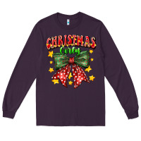 Plum festive holiday bow design Long Sleeve Tee - CowhideDigitalArt