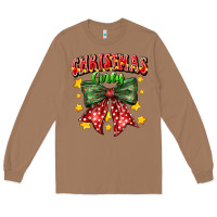 Toasted Coconut festive holiday bow design Long Sleeve Tee - CowhideDigitalArt